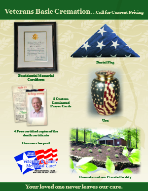 Veteran Basic Cremation from Hindman Funeral Homes & Crematory, Inc.