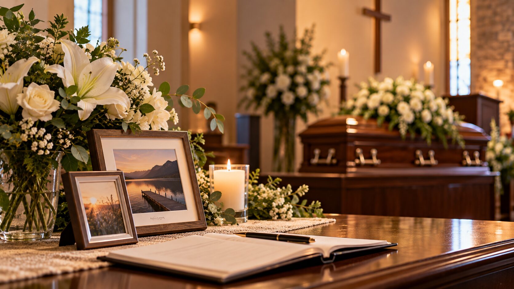 A traditional memorial setting blends familiar ceremony funeral homes Westmont, PA.